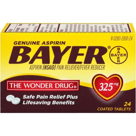 BAYER Bayer Asp Tab 325mg 24 Count, PK36 84663107